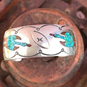 Vintage 1979’s Native American turquoise cuff